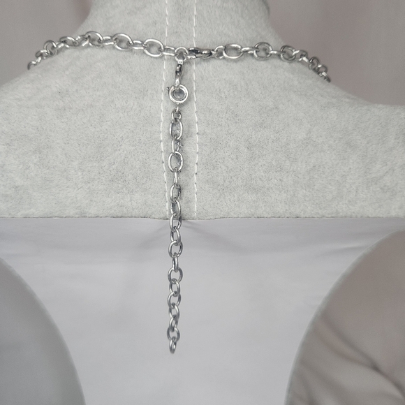 Premier Designs Arizona Silver Plated Fringe Necklace NWT Retail $49 16.5"-34" - Picture 4 of 10